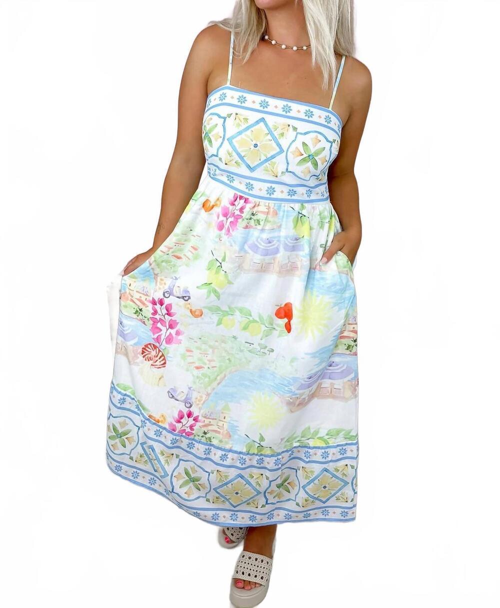 NEW POLAGRAM summer in sicily dress in white